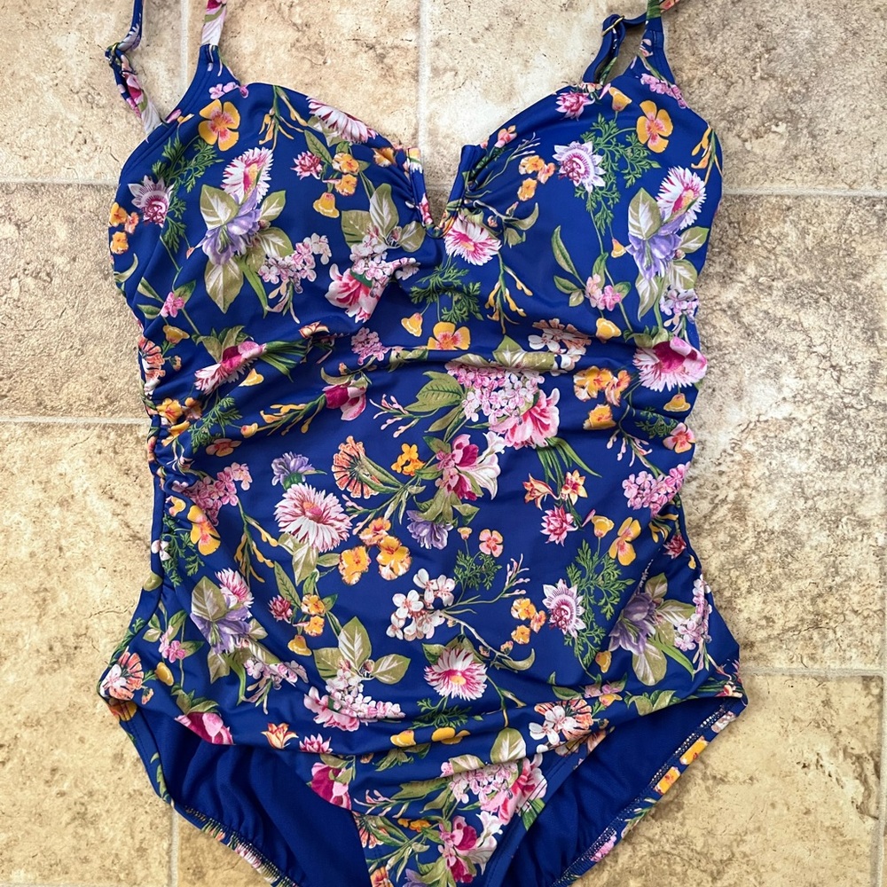 Floral women Swimwear in Blue